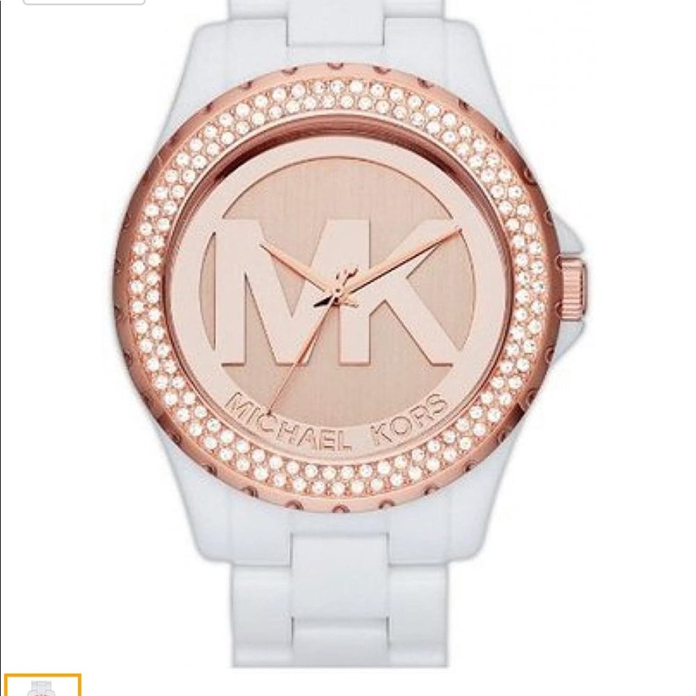 Michael Kors Monogram Crystal Bezel Watch